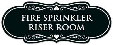 Signs ByLITA Designer Fire Sprinkler Riser Room Sign - Easy Installation | Durable Wall or Door Sign